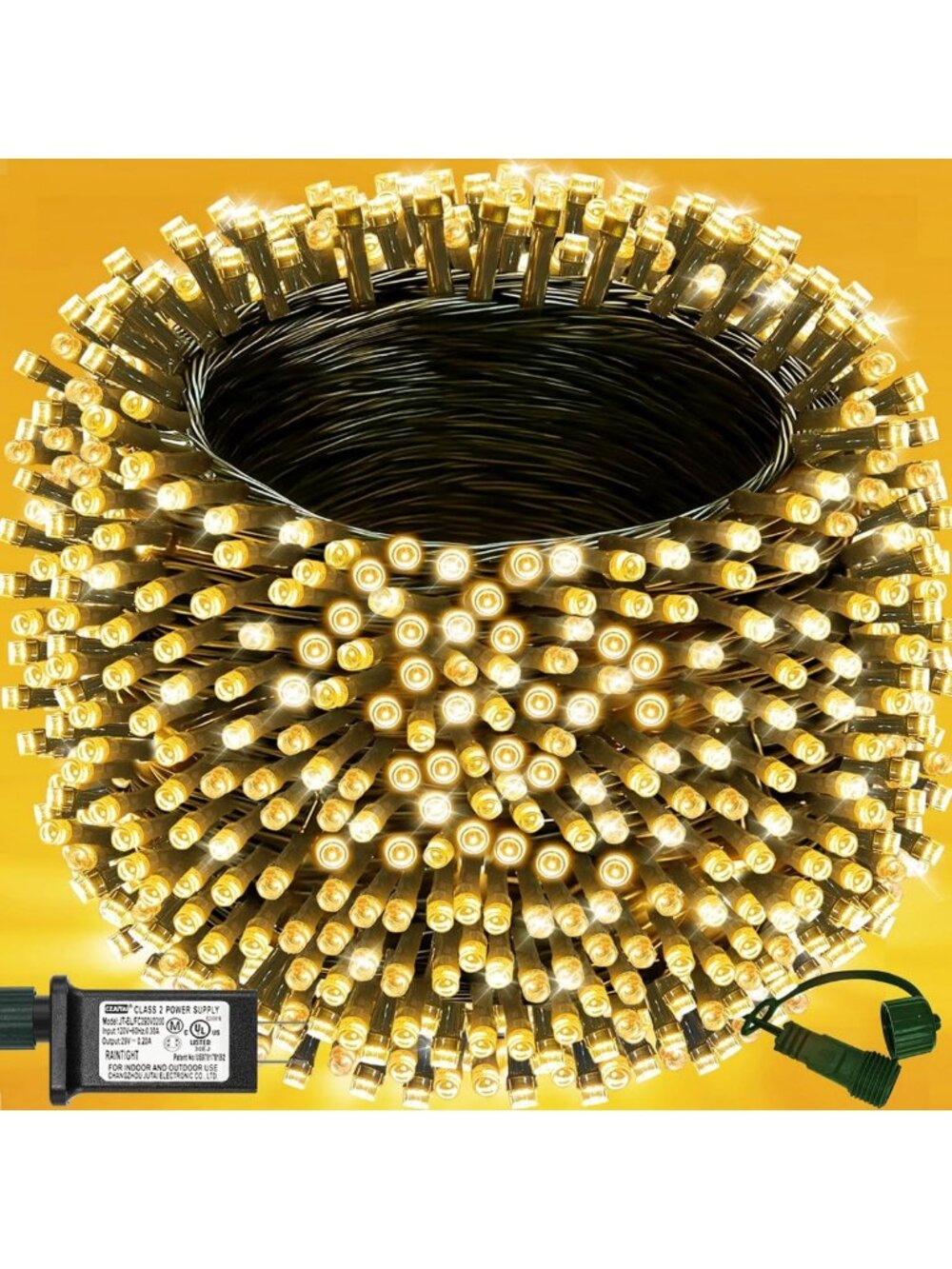 800 LED Outdoor String Lights - 272FT Indoor/Outdoor Christmas Tree Decor